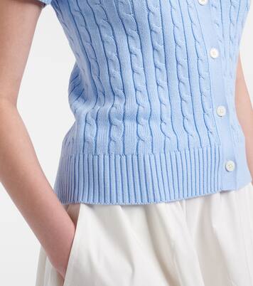 Cable-knit cotton cardigan | Polo Ralph Lauren