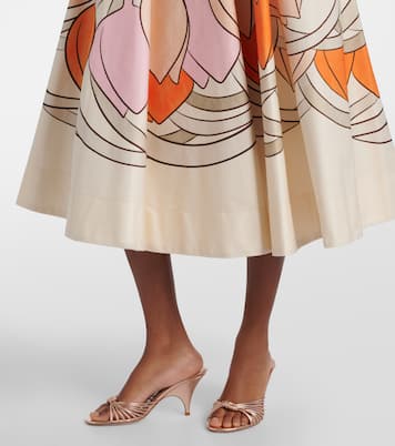 Ballerina floral cotton midi skirt | La DoubleJ