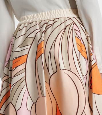 Ballerina floral cotton midi skirt | La DoubleJ