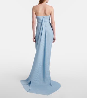 Hurlee pleated strapless gown | Solace London