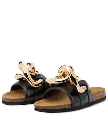 Embellished leather slides | JW Anderson
