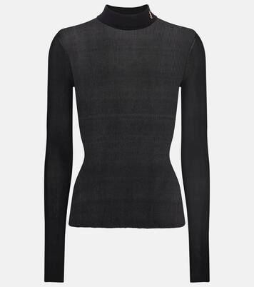 Top de seda con cuello alto | Saint Laurent