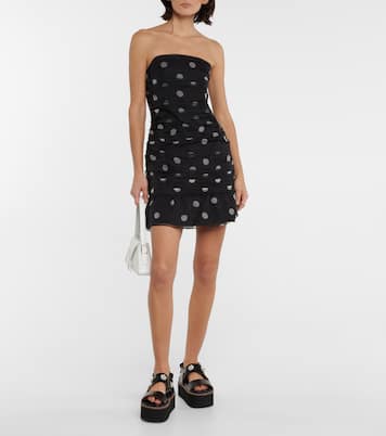 Vestido corto Margot de seda con lunares | SIR