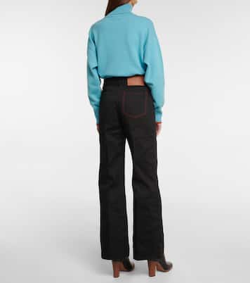 Jean ample à taille haute en coton | Victoria Beckham