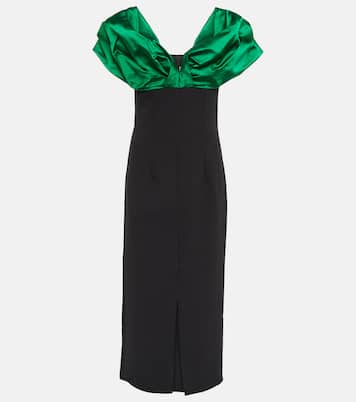 Diane satin-trimmed midi dress | Safiyaa