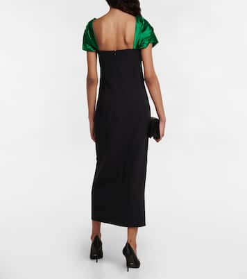 Diane satin-trimmed midi dress | Safiyaa