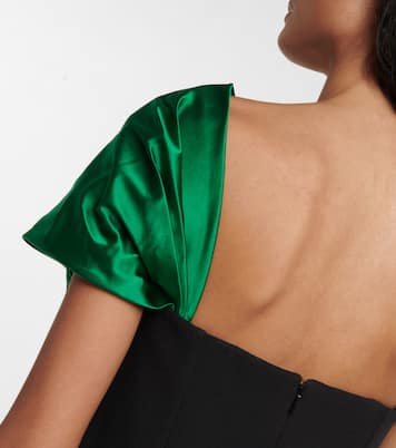 Diane satin-trimmed midi dress | Safiyaa