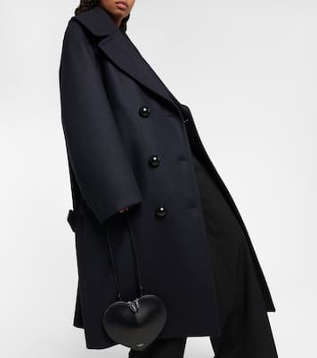 Double-breasted wool long peacoat | Alaïa