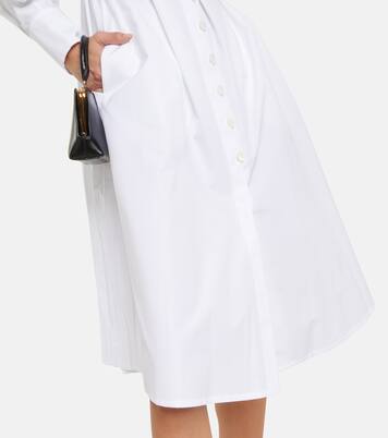 Cotton poplin belted shirt dress | Jil Sander