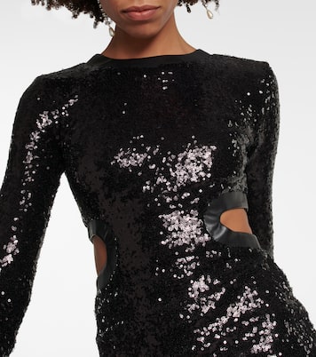 Dolce sequined nylon minidress | Staud