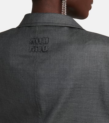 Cropped virgin wool blazer | Miu Miu