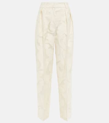 Pantaloni in misto cotone a vita alta | The Mannei