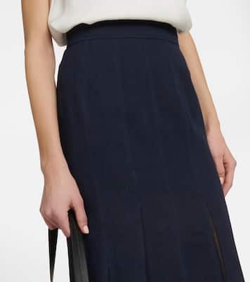 Nicia linen-blend and silk maxi skirt | Max Mara