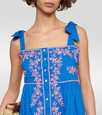 Embroidered cotton midi dress | Juliet Dunn