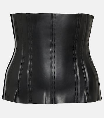 Grace faux leather corset top | Norma Kamali