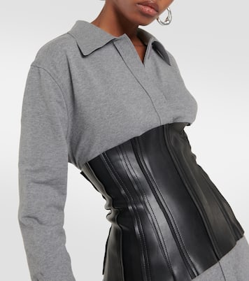 Grace faux leather corset top | Norma Kamali