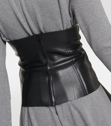 Grace faux leather corset top | Norma Kamali