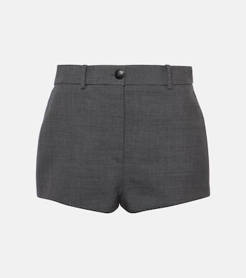 Shorts in gabardine di lana a vita alta | Ferragamo