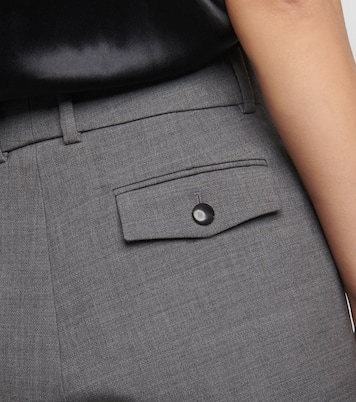 Shorts in gabardine di lana a vita alta | Ferragamo