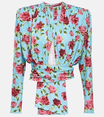 Blouse en soie mélangée à fleurs | Magda Butrym