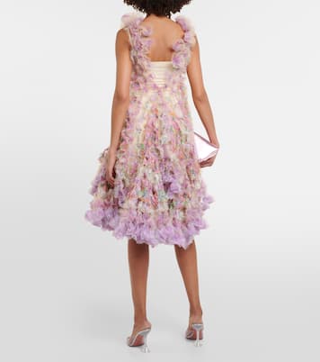 Off-Shoulder-Midikleid aus Tüll | Susan Fang