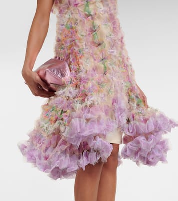 Off-Shoulder-Midikleid aus Tüll | Susan Fang