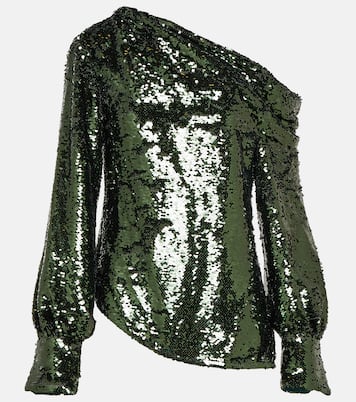 Alice sequined one-shoulder top | Simkhai