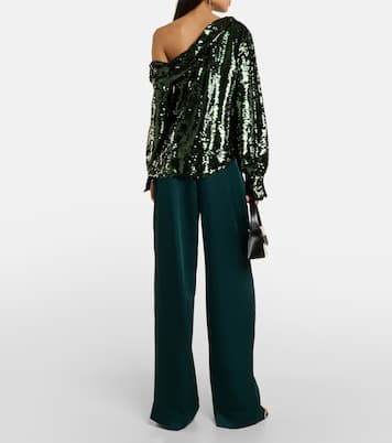 Alice sequined one-shoulder top | Simkhai