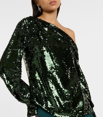 Alice sequined one-shoulder top | Simkhai