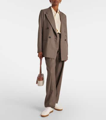 Tennis Walk suede-trimmed leather sneakers | Loro Piana