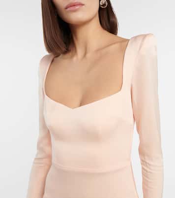 Satin midi dress | Alex Perry