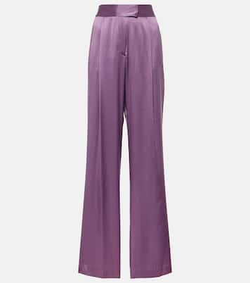 Weite High-Rise-Hose aus Seidensatin | The Sei