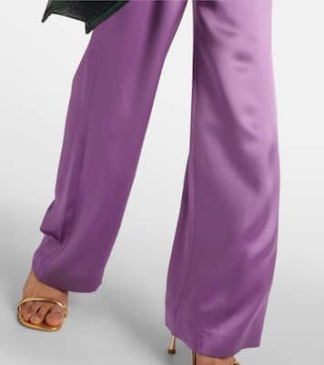 Weite High-Rise-Hose aus Seidensatin | The Sei