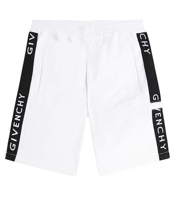 Bermudas de mezcla de algodón con logo | Givenchy Kids