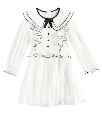 Abito in chiffon con volant | Self-Portrait Kids
