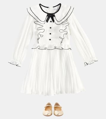 Abito in chiffon con volant | Self-Portrait Kids