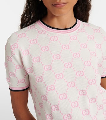 Top de algodón con GG en intarsia | Gucci