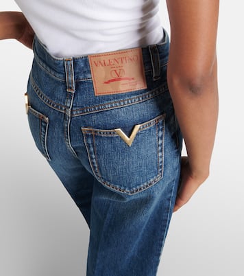 High-Rise Jeans VGold | Valentino