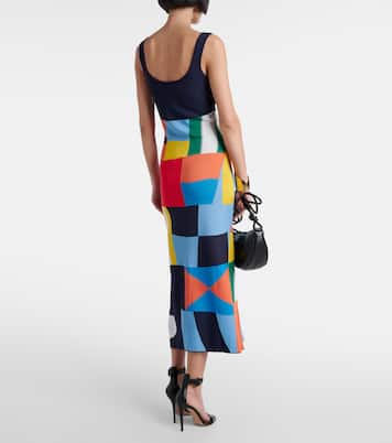 Katie colorblocked midi dress  | Staud