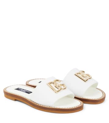 Mules en cuir à logo  | Dolce&Gabbana Kids