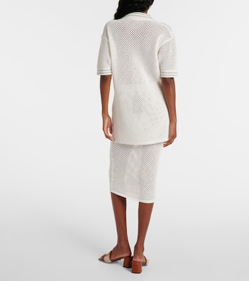 Polo oversize brodé en coton | Versace