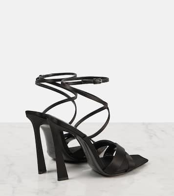 Sandales Corinne 110 en crêpe de satin | Saint Laurent