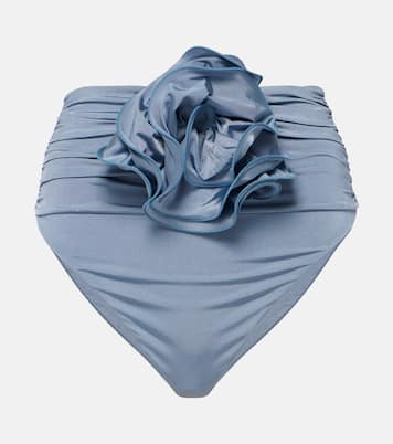 Slip bikini a vita alta con applicazione floreale | Magda Butrym
