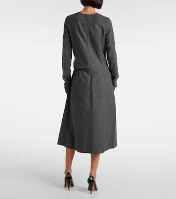 Robe midi en coton et laine | Maison Margiela