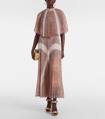 Abito midi Illustration Sunray con stampa | Zimmermann
