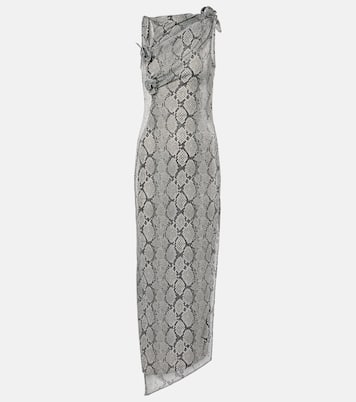 Snake-effect asymmetric maxi dress | Coperni