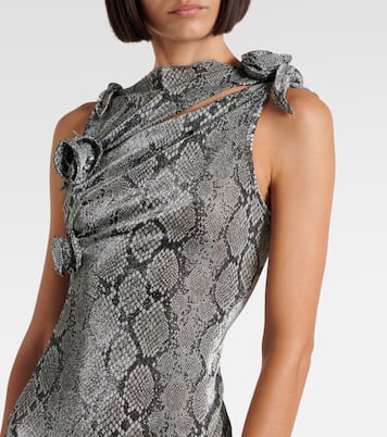 Snake-effect asymmetric maxi dress | Coperni
