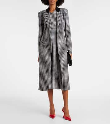 Cappotto monopetto pied-de-poule | Norma Kamali