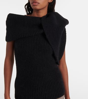 Top asimétrico Porterville de mezcla de alpaca | Rick Owens