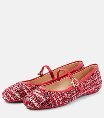 Carla bouclé Mary Jane flats | Gianvito Rossi